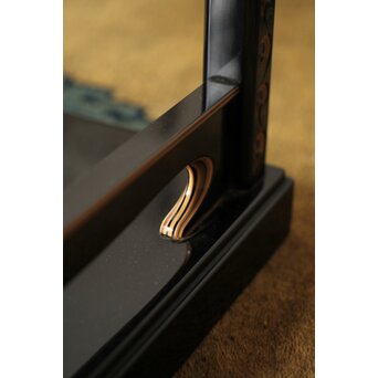 音丸香 彫漆寿文飾棚/茶棚　Q363 