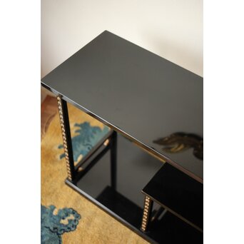 音丸香 彫漆寿文飾棚/茶棚　Q363 