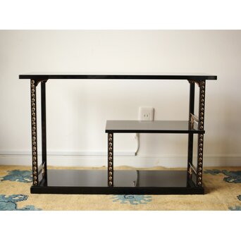 音丸香 彫漆寿文飾棚/茶棚　Q363 