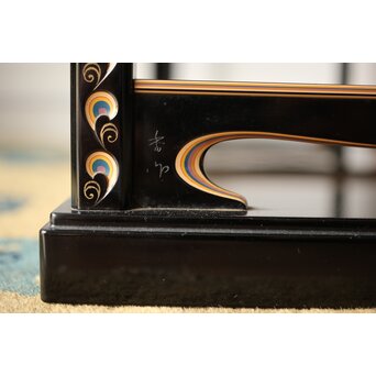 音丸香 彫漆寿文飾棚/茶棚　Q363 