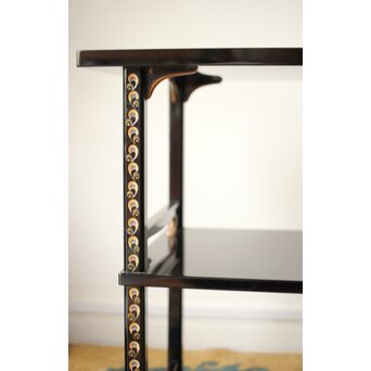 音丸香 彫漆寿文飾棚/茶棚　Q363 