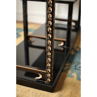 音丸香 彫漆寿文飾棚/茶棚　Q363 