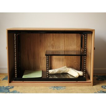 音丸香 彫漆寿文飾棚/茶棚　Q363 