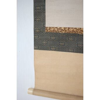 倣 松花堂昭乗 寒山拾得図 紙本軸装掛軸　Z505 