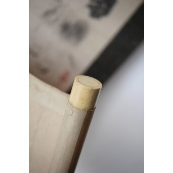 倣 松花堂昭乗 寒山拾得図 紙本軸装掛軸　Z505 