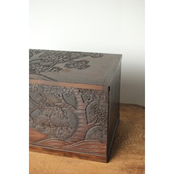 軽井沢彫 衣装箱 スツール　X458 