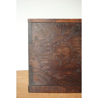 軽井沢彫 衣装箱 スツール　X458 