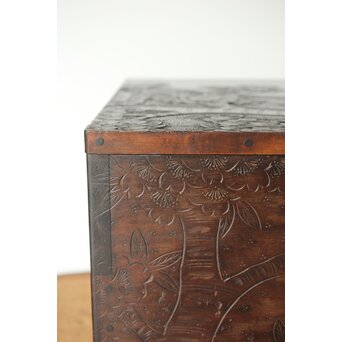 軽井沢彫 衣装箱 スツール　X458 