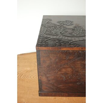 軽井沢彫 衣装箱 スツール　X458 