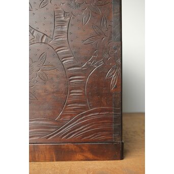 軽井沢彫 衣装箱 スツール　X458 