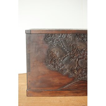 軽井沢彫 衣装箱 スツール　X458 