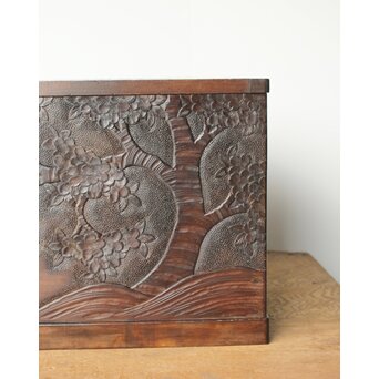 軽井沢彫 衣装箱 スツール　X458 