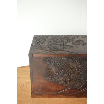 軽井沢彫 衣装箱 スツール　X458 