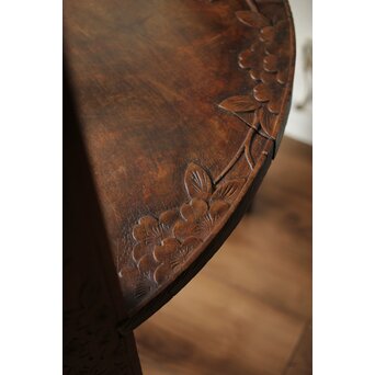 軽井沢彫 旧三笠ホテル同手 アームチェアー　X459 