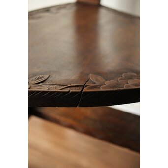 軽井沢彫 旧三笠ホテル同手 アームチェアー　X459 