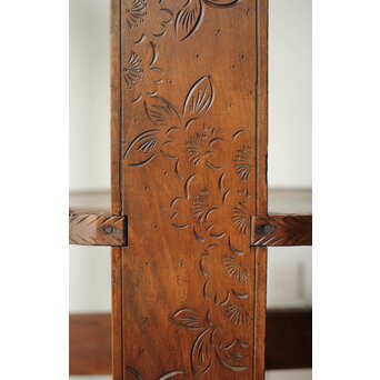 軽井沢彫 旧三笠ホテル同手 アームチェアー　X459 