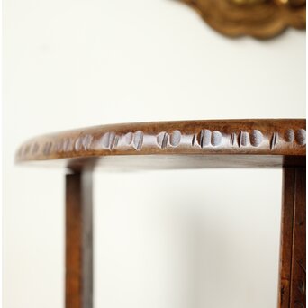 軽井沢彫 旧三笠ホテル同手 アームチェアー　X459 