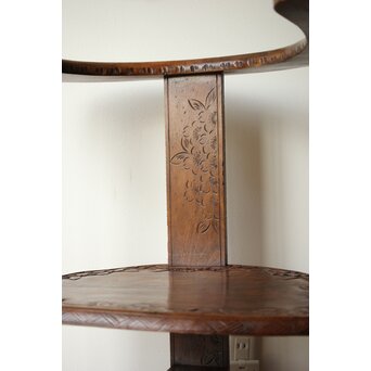 軽井沢彫 旧三笠ホテル同手 アームチェアー　X459 