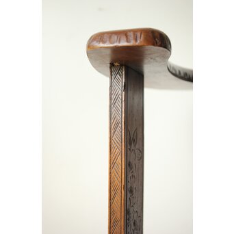 軽井沢彫 旧三笠ホテル同手 アームチェアー　X459 