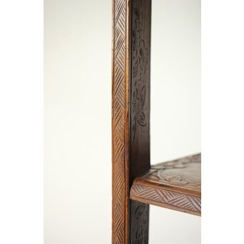 軽井沢彫 旧三笠ホテル同手 アームチェアー　X459 