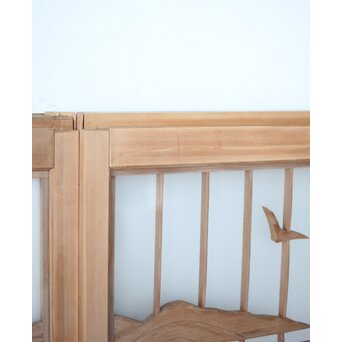 両面ガラス 近江八景 書院 4枚1組　R0397 