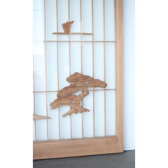 両面ガラス 近江八景 書院 4枚1組　R0397 