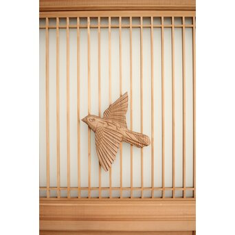 竹雀 書院欄間 5枚1組　R0399 