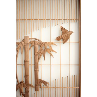 竹雀 書院欄間 5枚1組　R0399 