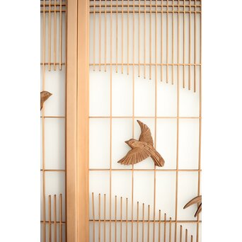 竹雀 書院欄間 5枚1組　R0399 