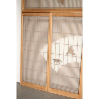 竹雀 書院欄間 5枚1組　R0399 