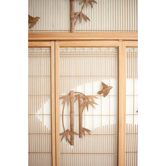 竹雀 書院欄間 5枚1組　R0399 