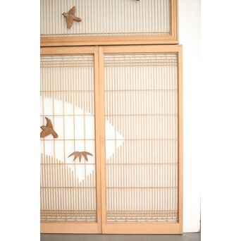 竹雀 書院欄間 5枚1組　R0399 