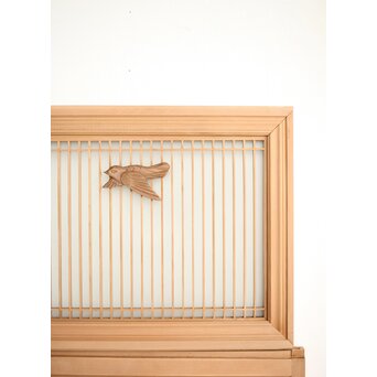 竹雀 書院欄間 5枚1組　R0399 