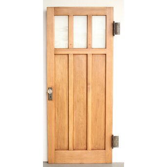 花硝子とガラスノブのドア　GD0218 ウラ