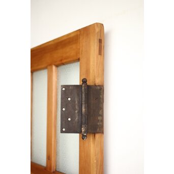 花硝子とガラスノブのドア　GD0218 蝶番もしっかりしています