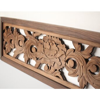 寺院欄間 牡丹　R0402 