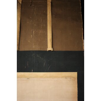 諦学上人 水墨達磨図 超大幅掛軸　Z507 