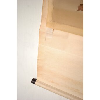 松林桂月 紅葉に鳥 絹本まくり　Z509 