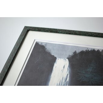 千住博「滝・崖の木」Hiroshi Senju Water fall リトグラフ 額装　Z513 