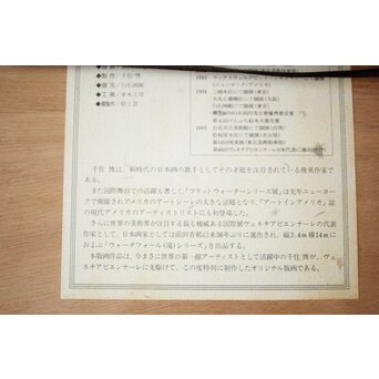 千住博「滝・崖の木」Hiroshi Senju Water fall リトグラフ 額装　Z513 