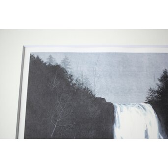 千住博「滝・崖の木」Hiroshi Senju Water fall リトグラフ 額装　Z513 