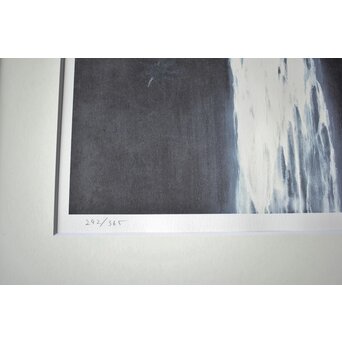 千住博「滝・崖の木」Hiroshi Senju Water fall リトグラフ 額装　Z513 