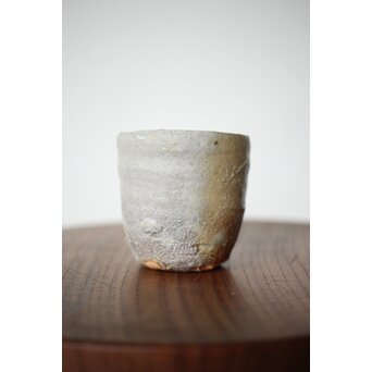 沖縄の鬼才 國吉清尚/国吉 焼締 湯呑 酒杯　P481 