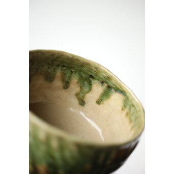 琉球 壺屋焼 小橋川仁王 茶碗2点　P482 