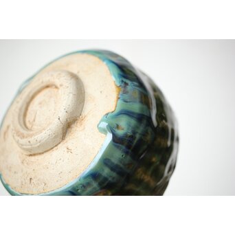 琉球 壺屋焼 小橋川仁王 茶碗2点　P482 