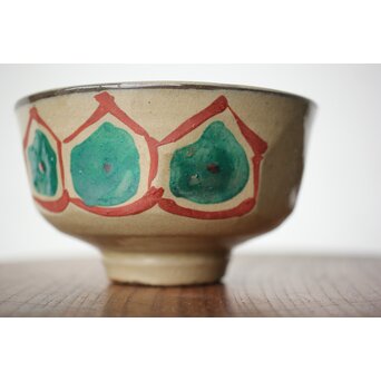 琉球 壺屋焼 小橋川仁王 茶碗2点　P482 