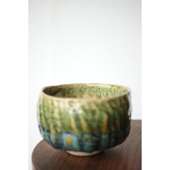 琉球 壺屋焼 小橋川仁王 茶碗2点　P482 