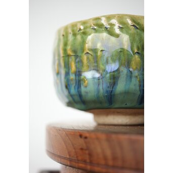 琉球 壺屋焼 小橋川仁王 茶碗2点　P482 