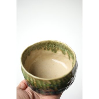 琉球 壺屋焼 小橋川仁王 茶碗2点　P482 