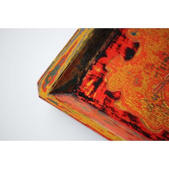 人間国宝 大野昭和斎 堆朱 脇取盆(和喜)【萬歳】 　X460 